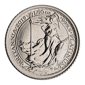 2019 1/10 oz United Kingdom Platinum Britannia Bullion Coin