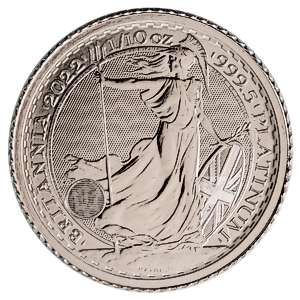 2022 1/10 oz United Kingdom Platinum Britannia Bullion Coin