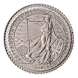 2024 1/10 oz United Kingdom Platinum Britannia Bullion Coin