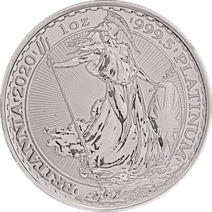 2020 1 oz United Kingdom Platinum Britannia Bullion Coin