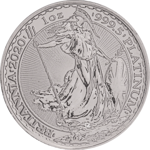 2020 1 oz United Kingdom Platinum Britannia Bullion Coin