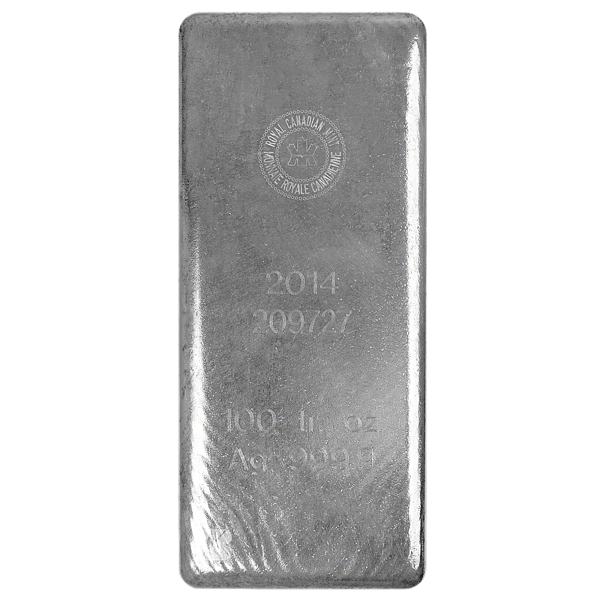 100 oz Royal Canadian Mint Silver Bar | BullionStar Singapore