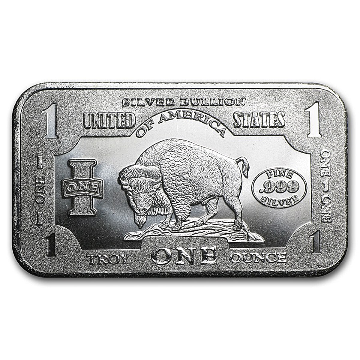 Buffalo Silver Bar - Circulated in Good Condition - 1 oz