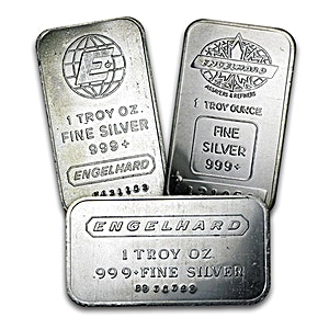 1 oz Engelhard Silver Bullion Bar