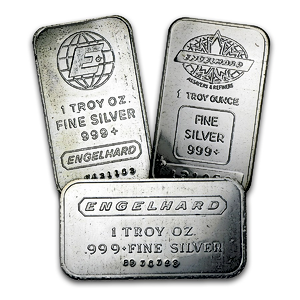 1 oz Engelhard Silver Bullion Bar