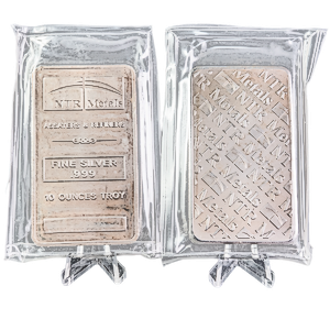 2 pcs of 10 oz NTR Metals Silver Bars – Total 20 oz Silver