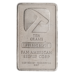 10 Gram Pan American Silver Bullion Bar (Pre-Owned in Good Condition)