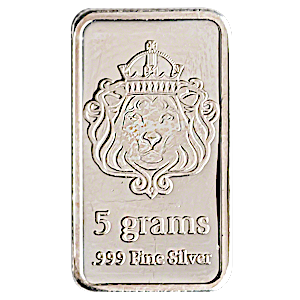 5 Gram Silver Bullion Bar - Various Non-LBMA Brands