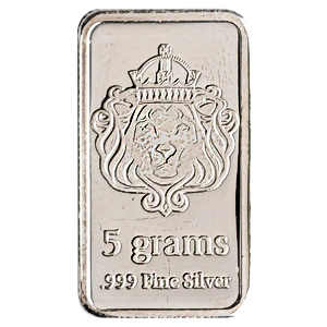 5 Gram Silver Bullion Bar - Various Non-LBMA Brands