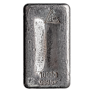 1 Kilogram ABC Silver Bullion Bar (Vintage Brick-Shaped Design)