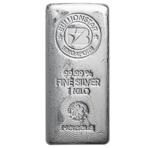 1 Kilogram BullionStar No-Spread Silver Bullion Bar