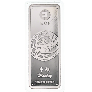 100 Gram Excelsior Capital Finance Silver Bullion Bar