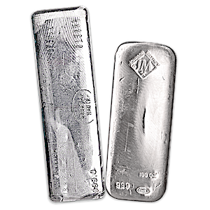 100 oz Silver Bullion Bar - Various LBMA Brands