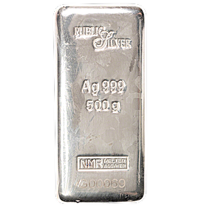 500 Gram Silver Bullion Bar - Various LBMA Brands