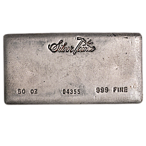 50 oz Silver Bullion Bar - Various Non-LBMA Brands
