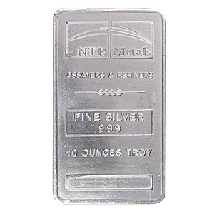 10 oz NTR Metals Silver Bullion Bar