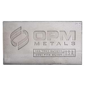 100 oz OPM Silver Bullion Bar