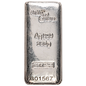 250 Gram Public Silver Cast Bullion Bar