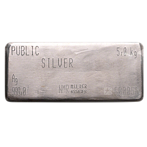 5 Kilogram Nadir Refinery Silver Bullion Bar - Public Silver