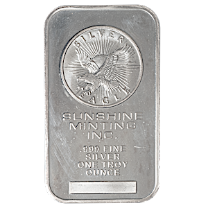 1 oz Sunshine Minting Silver Bullion Bar