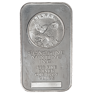1 oz Sunshine Minting Silver Bullion Bar