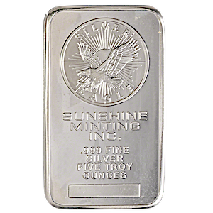 5 oz Sunshine Minting Silver Bullion Bar