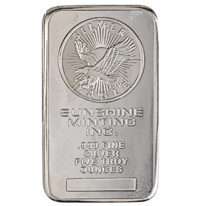 5 oz Sunshine Minting Silver Bullion Bar