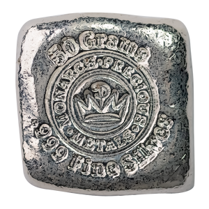 50 Gram Silver Bullion Bar - Various Non-LBMA Brands