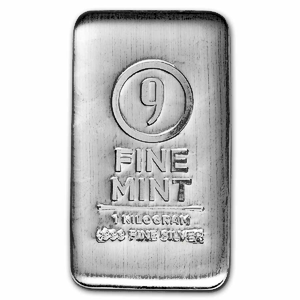 1 Kilogram 9Fine Mint Silver Bullion Bar