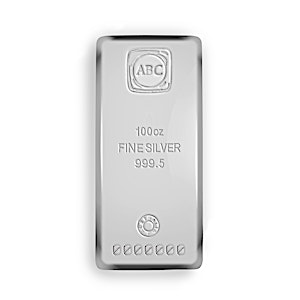 100 oz ABC Bullion Silver Bullion Bar