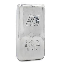 1 Kilogram AGAG Cast Silver Bullion Bar