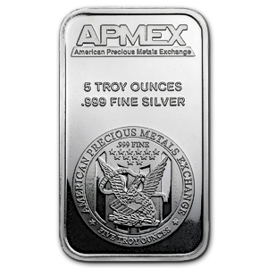 5 oz APMEX Silver Bullion Bar