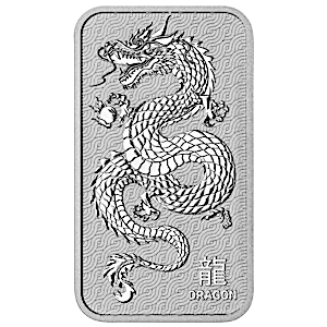 2025 1 oz Perth Mint Silver Dragon Bullion Bar