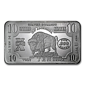 10 oz Buffalo Silver Bullion Bar
