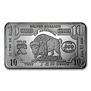 10 oz Buffalo Silver Bullion Bar