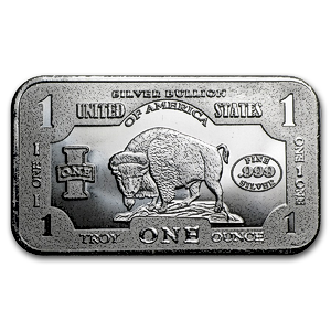 1 oz Buffalo Silver Bullion Bar (Pre-Owned in Good Condition)
