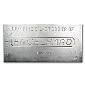 100 oz Engelhard Silver Bullion Bar