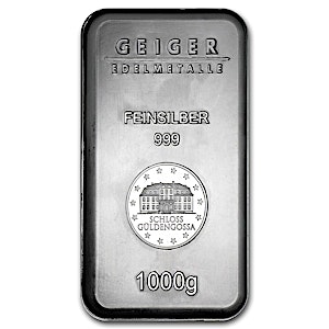 1 Kilogram Geiger Edelmetalle Silver Bullion Bar (Pre-Owned in Good Condition)