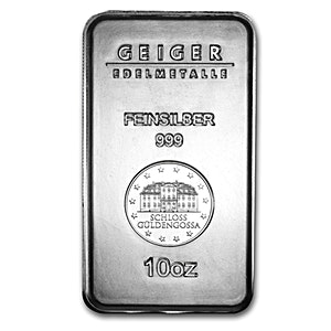 10 oz Geiger Edelmetalle Silver Bullion Bar