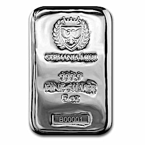 5 oz Germania Mint Silver Bullion Bar
