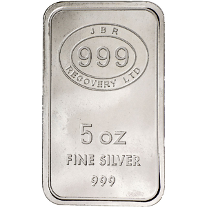 5 oz JBR Recovery Silver Bullion Bar