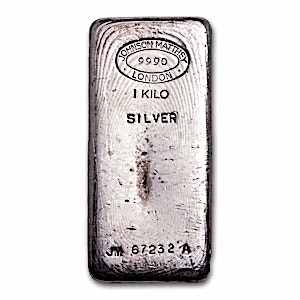 1 Kilogram Johnson Matthey Silver Bullion Bar