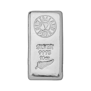 10 oz NZ Pure Silver Bullion Bar