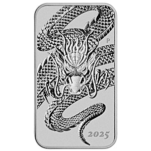 2025 1 oz Perth Mint Silver Dragon Bullion Bar