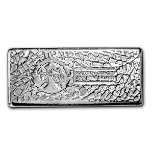 100 oz Pioneer Metals Silver Cast Poured Bullion Bar