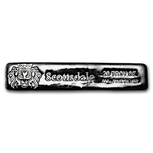 20 oz Scottsdale Mint Silver Cast Bullion Bar