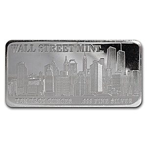 10 oz Wall Street Mint Silver Bullion Bar