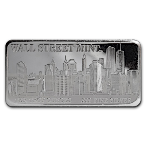 10 oz Wall Street Mint Silver Bullion Bar