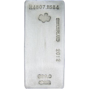 990.4 oz PAMP Swiss Silver Bullion Bar