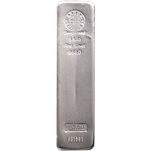 5 Kilogram Argor-Heraeus Swiss Silver Bullion Bar